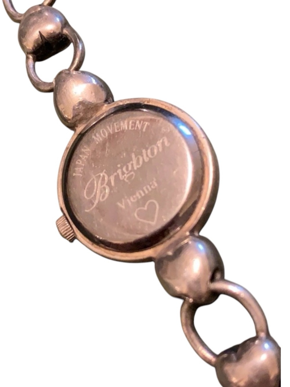 Brighton Vintage Silver Heart & Floral Link Bracelet Watch - New Battery - Picture 5 of 15